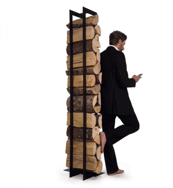 Range Buche design noir - Grande taille - Rangement