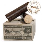 Bûches compressées de jour en palette de cartons --44330