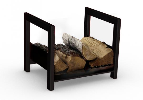 Range bûches Mind noir XL pour entreposer votre bois de chauffage d'hiver - Stockage bûches